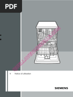 865 Siemens Sn25e202ff Lave Vaisselle Notice