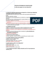 Cuestionario Resuelto de Instrucción en Actividades de Capacitación