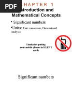 Lecture 2 - Units, Measurements and Significant Numbers