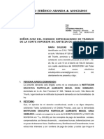 DEMANDA DE PAGO DE BENEFICIOS SOCIALES-Elizabeth Aranda