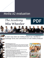 Media A2 Evaluation: The Academy