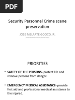 Security Personnel Crime Scene Preservation