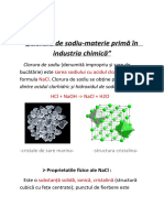 ,,clorură de Sodiu-Materie Primă În Industria Chimică"