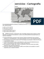 Lista de Exercícios - Cartografia