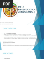 Dieta Hipoenergética y Caso Clínico Modelo