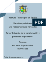 Industrias de La Transformación y Procesado de Polímeros