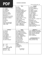 Factores de Conversión: Comp. Ing. Juvenal Rivas Leguía - 2022