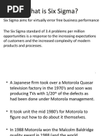 Session 01 Six Sigma and Metrics