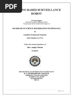 Arduino Based Surveillance Robot: Bachelor of Science (Information Technology)