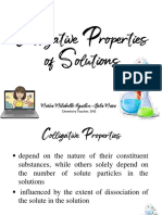 Colligative Properties of Solutions