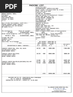 Packing List: Invoice No & Date