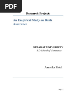 An Empirical Study On Bank Assurance