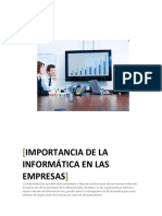 Importancia de La Informática en Las Empresas