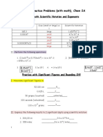 Chapter 1 Practice Problems (With Math), Chem 2A