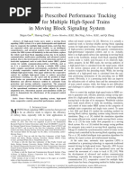 Cooperative Prescribed Performance Tracking Control For Multiple High-Speed Trains in Moving Block Signaling System