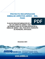 2021 - 12-27 Ambbio. Proyecto Recuperacion Embalse Quebrada Abreo - Malpaso