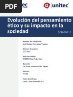 Evolución Del Pensamiento Ético y Su Impacto en La Sociedad