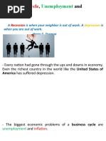 Business Cycle, Unemployment and Inflation