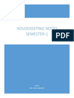 Housekeeping Notes Semester-1: 2018-19 Pihm Peoples University