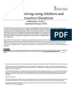 Problem Solving Using Addition and Subtraction Situations: Mathematics, Grade 2 (Updated February 2019)