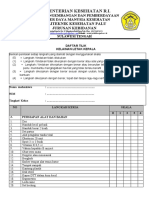 Daftar Tilik Letak Kepala