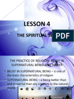 Part II LESSON 4 Spiritual Self