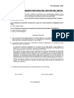 Acta Comisión Paritaria 19.01 Convenio Metal (España)