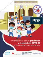 (PAR) Orientaciones Prevención Control COVID-19 Instituciones Educativas