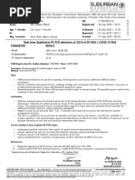 Suburban Diagnostics Covid 19 Report Positive PDF