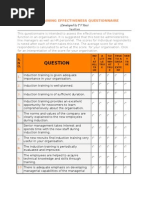 The Training Effectiveness Questionnaire: (Developed by T V Rao)