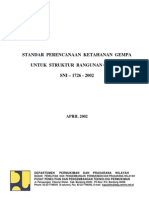 Sni-1726-2002 Bangunan Tahan Gempa