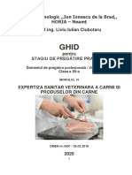 GHID - Expertiza Sanitar Veterinara A Cărnii Și Produselor Din Carne, Clasa A XII-a Veterinara