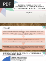 Barriers To Advance in OS