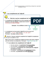 4ème Grammaire Les Compléments de Ladjectif Leçon Et Exercices 1