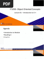 IT1050-Object Oriented Concepts: Lecture-01 - Introduction To C++