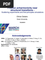 Phonon Anharmonicity Near Structural Transitions - : Scattering Experiments and First-Principles Simulations