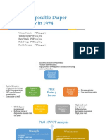 Disposable Diaper Industry - Group 9