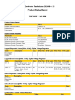 Cat Electronic Technician 2020B v1.0 Product Status Report