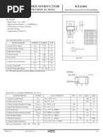 Semiconductor KTA1661: Technical Data