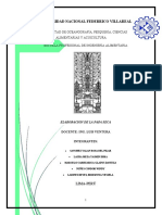 Elaboracion de La Papá Seca. Parte de Maquinaria