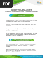 Presentación Del Curso Biología (Celular y Molecular)