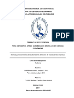 Normas y Procedimientos de Auditoria en La Detección de Fraudes en Las Empresas