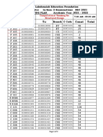 B.tech I Semester In-Sem - 2 CTSD Examination Seating Plan On 21-12-2021