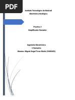 Practica 3 Amplificador Sumador Tovar Muñiz Miguel Angel