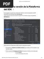 Notas de La Versión de La Plataforma Del SDK