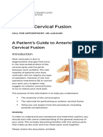 A Patient's Guide To Anterior Cervical Fusion