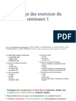 GFR27N Corrigé Des Exercices Du Séminaire 1