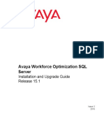 Avaya WFO V15.1 SQL Server Installation and Upgrade Guide