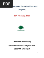 Report On ICPR Sponsored Periodical Lectures-2015