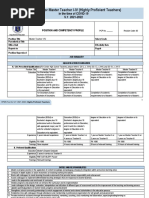 (Appendix 1B) RPMS Tool For Highly Proficient Teachers SY 2021-2022 in The Time of COVID-19